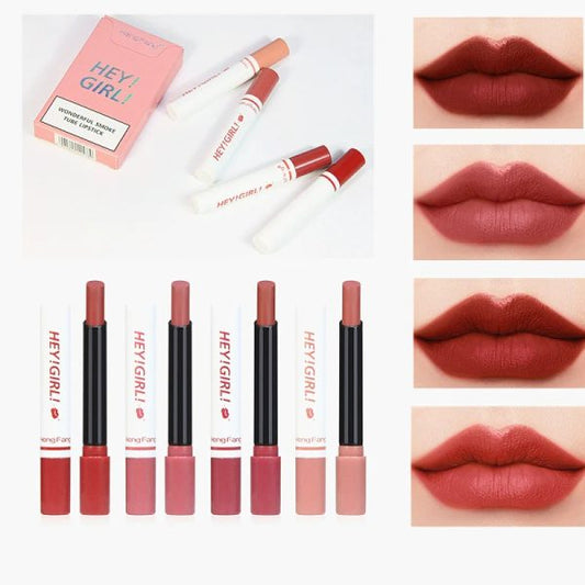 4-in-1 Cigarette-Shaped Matte Lipstick Set – Bold & Stylish