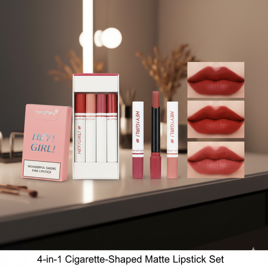 4-in-1 Cigarette-Shaped Matte Lipstick Set – Bold & Stylish