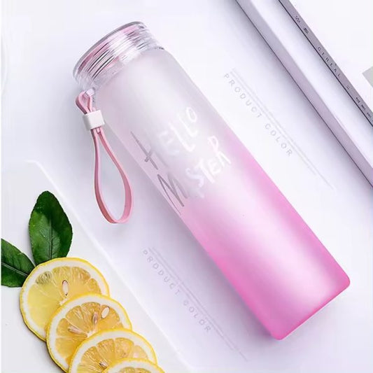 Hello Master Frosted Glass Water Bottle Can Healthy, Reusable, and Fashionable