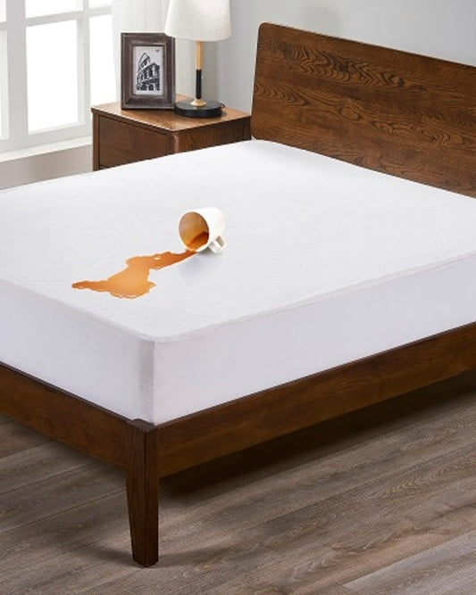 Waterproof Mattress Protector for Bed - Pure White Fitted Cover, 100% Liquid Proof, Hypoallergenic & Breathable | All Size