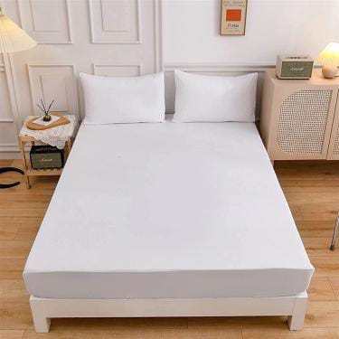 Waterproof Mattress Protector for Bed - Crisp White Fitted Cover, 100% Liquid Proof, Hypoallergenic & Breathable | All Size