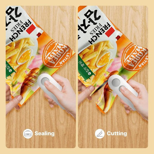 Mini Heat Sealing Machine 2-in-1 with Strong Seal and Built-in Cutter
