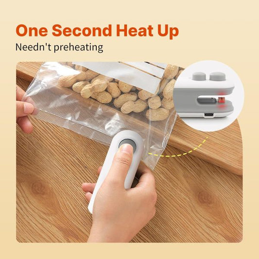Mini Heat Sealing Machine 2-in-1 with Strong Seal and Built-in Cutter